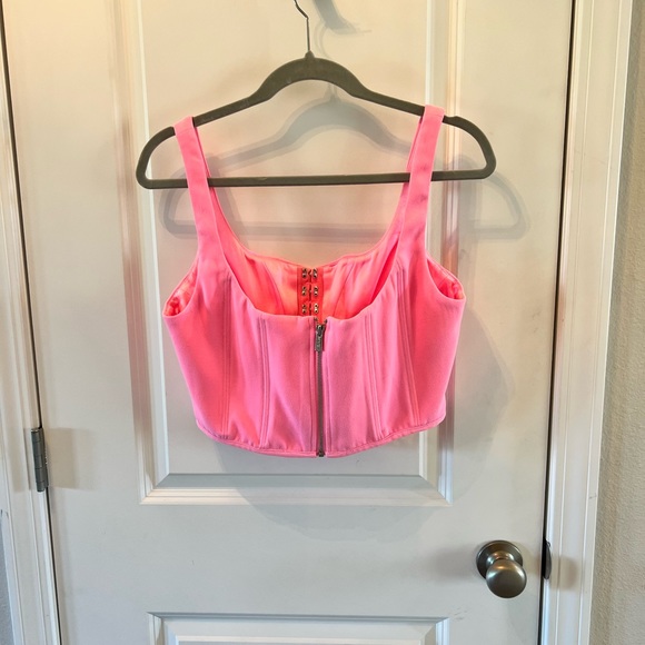 House of CB London Frangelica Boned Corset Women’s Size Large 12-14 Pepto Pink - Picture 2 of 7